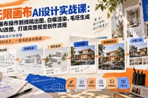 【无水印】无限画布AI设计实战课-更新：从画布操作到线稿出图、白模渲染、毛坯生成与AI改图，打造完整视觉创作流程